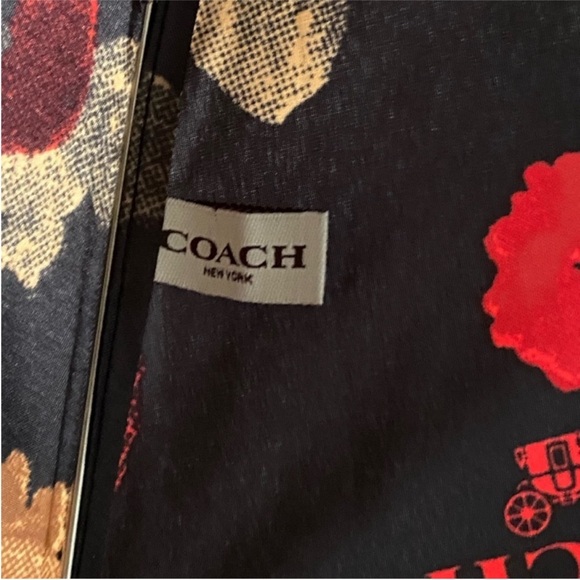NWOT Coach Vintage Signature Mini Umbrella Rose Black - Picture 6 of 9